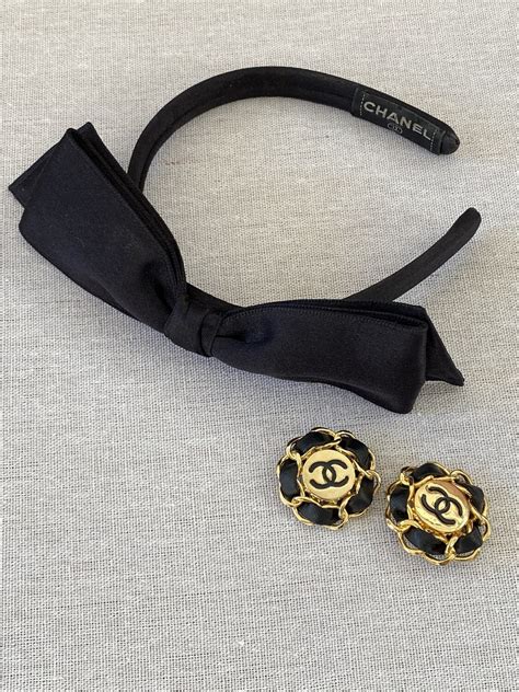 chanel bow headband|Chanel headwear 2023.